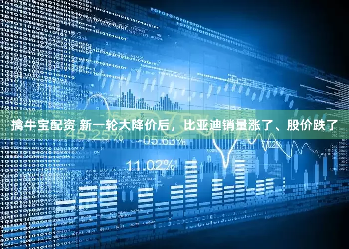 擒牛宝配资 新一轮大降价后，比亚迪销量涨了、股价跌了
